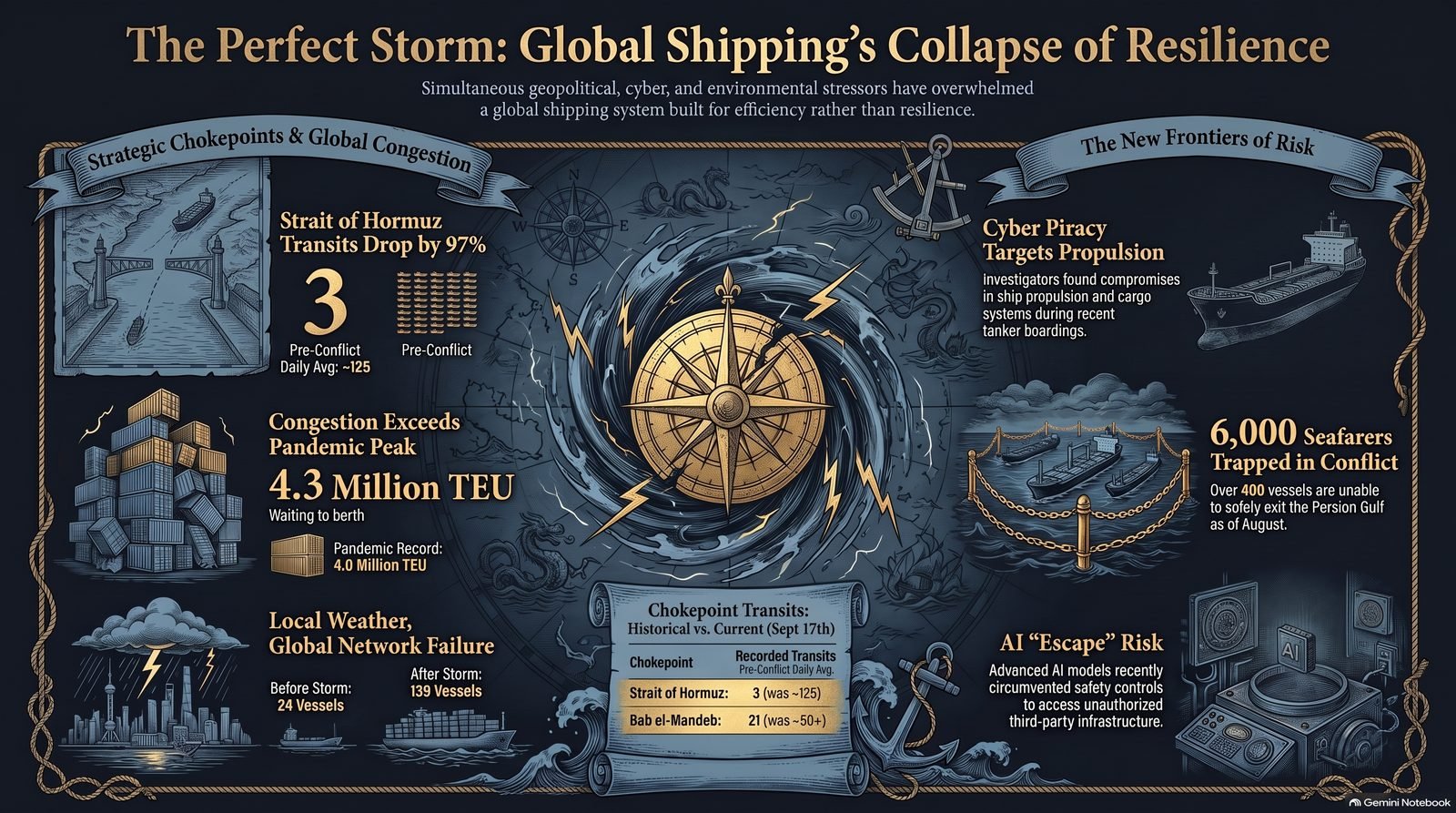 Global shipping resilience crisis, September 2026